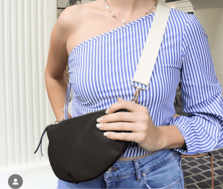 half moon leather sling bag crossbody everyday use