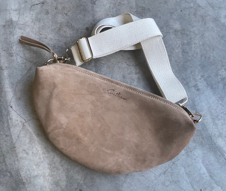 Halfmoon crossbody / sling Suede collection