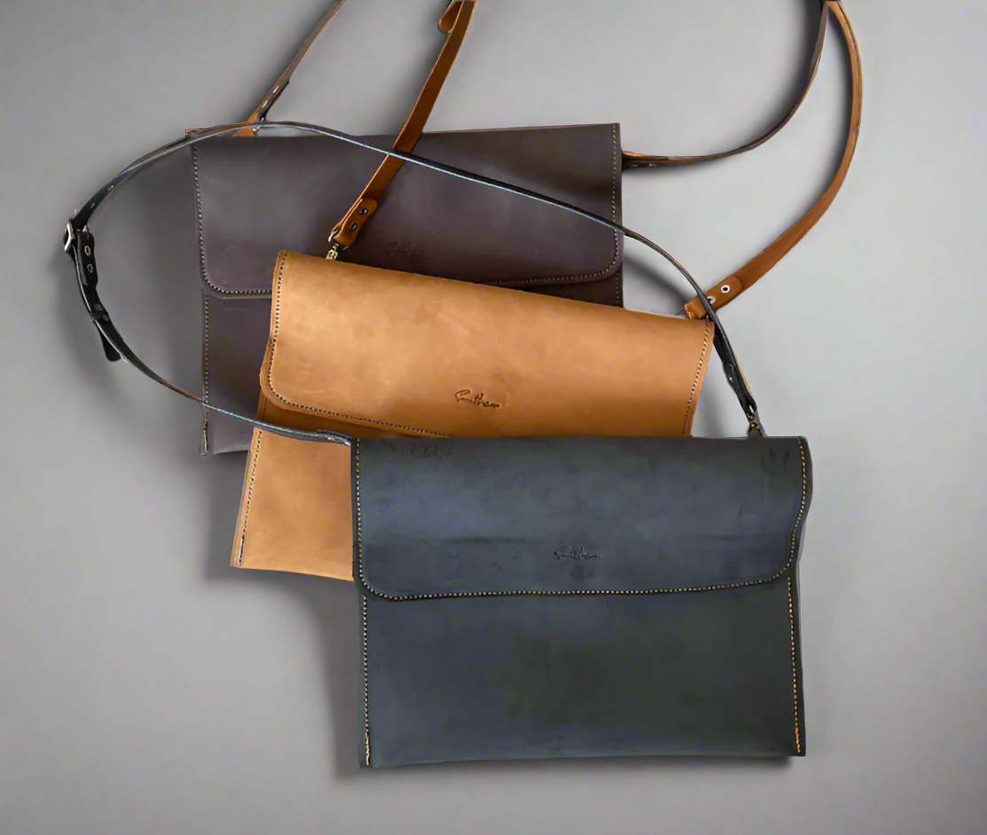 Collection of leather laptop sleeves