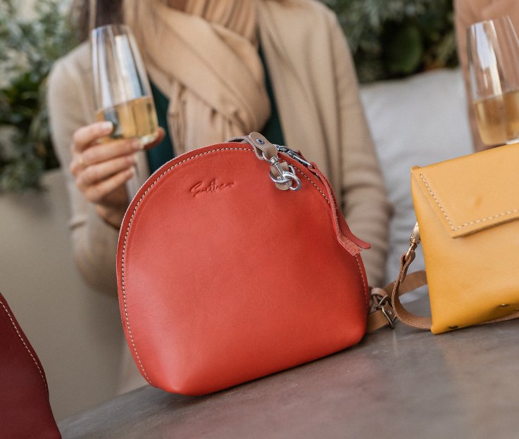 Arc mini leather crossbody bag