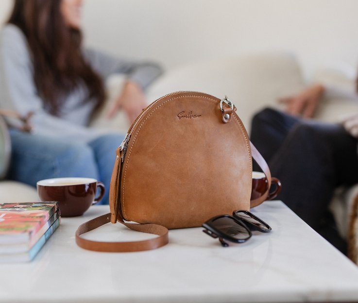 Arc mini leather crossbody bag