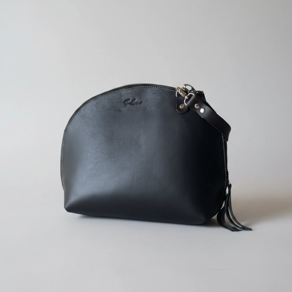 Full grain premium leather crossbody bag