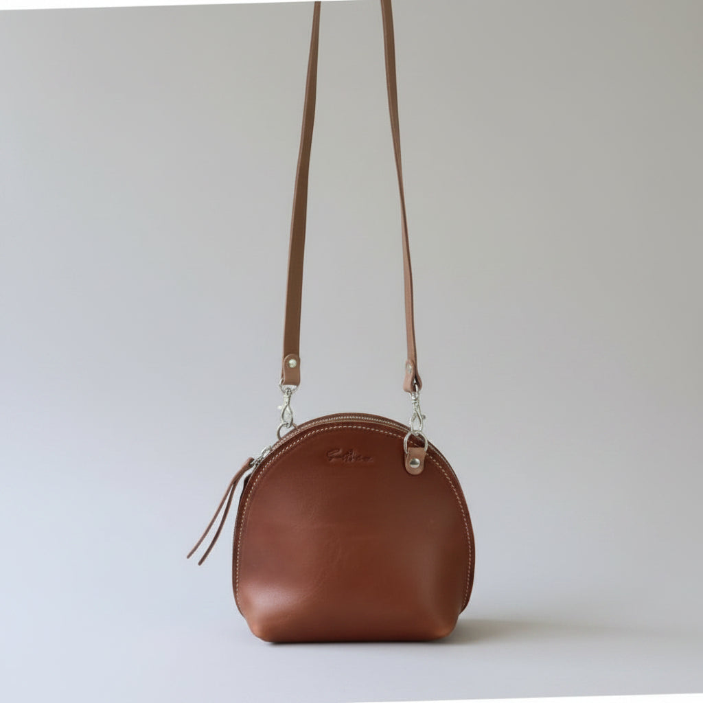 Arc mini leather crossbody bag