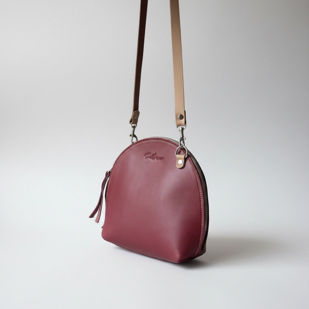 Arc mini leather crossbody bag