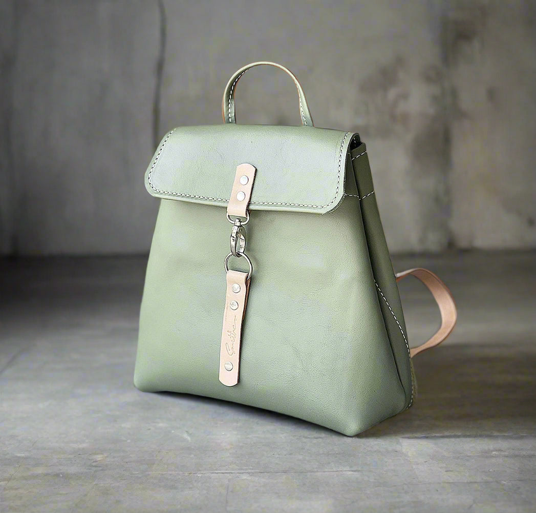 Stride leather backpack