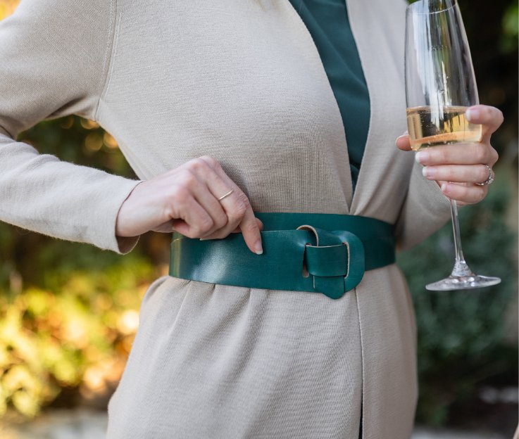 Leather knotted belt – Adjustable wrap belt