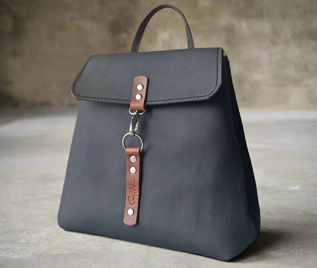 Stride leather backpack