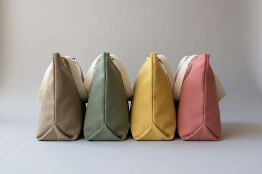 4 canvas shopper bags