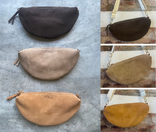 Halfmoon crossbody / sling Suede collection